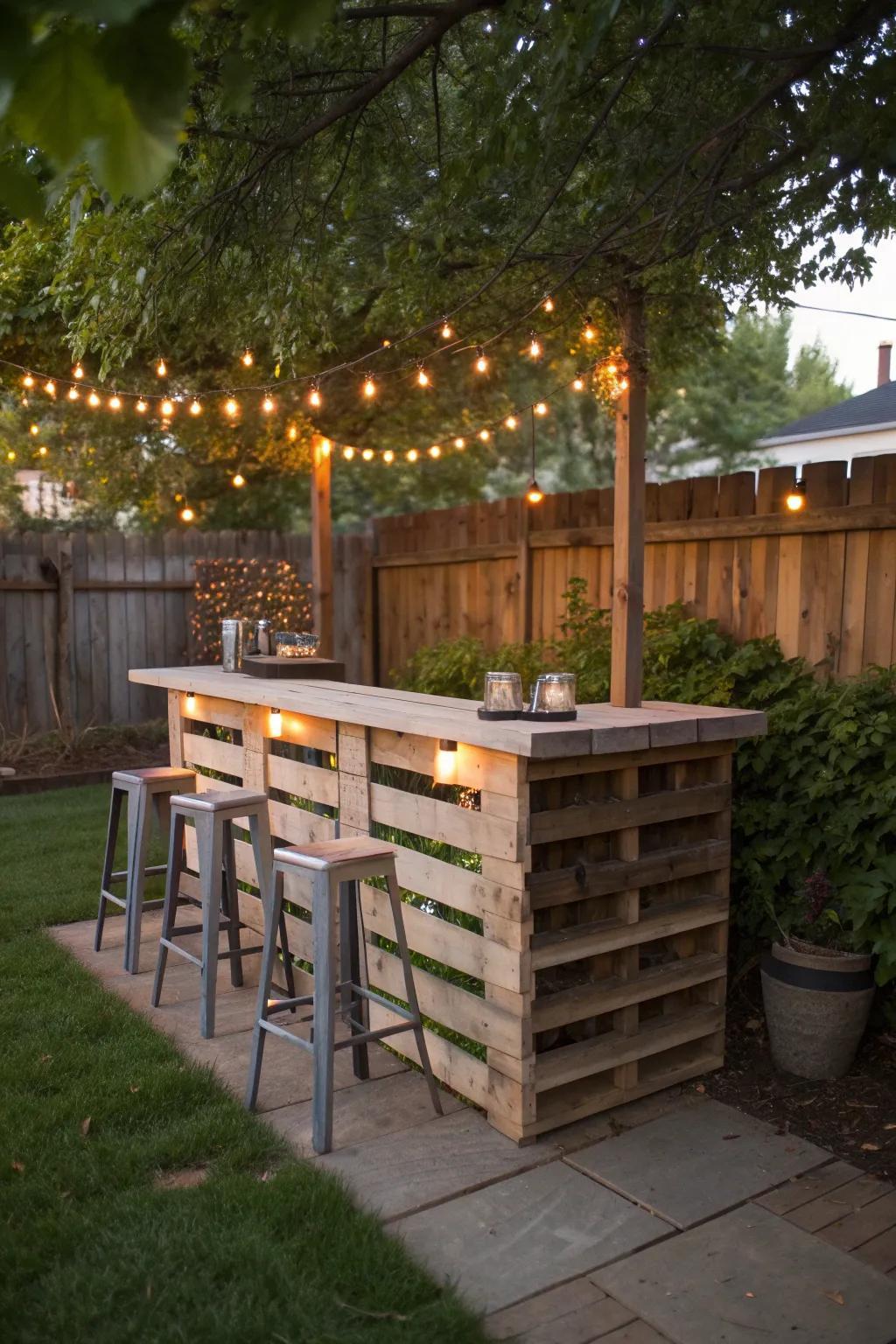 Gartenbar aus Paletten