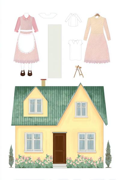 21. Atelier-Ecke mit Staffelei als for paper doll printable templates house ideas