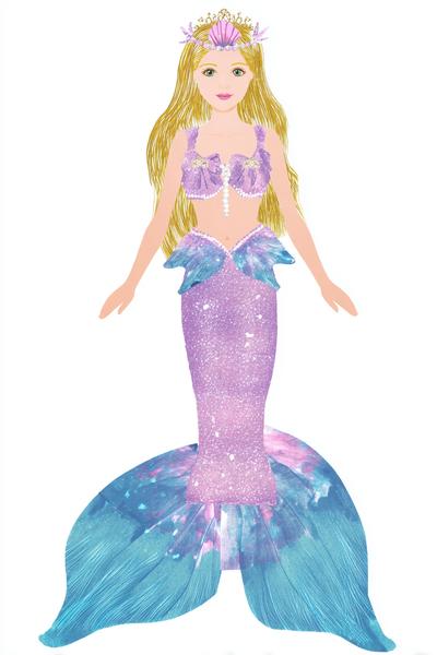 3. Meerjungfrau-Lagune mit for paper doll printable templates coloring ideas