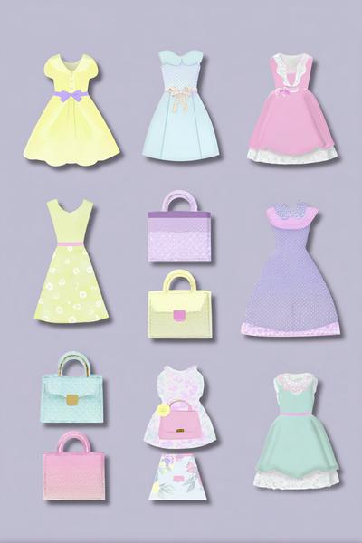 5. Mini-Accessoire-Serie in Pastelltüten als for paper doll printable templates blind bag ideas