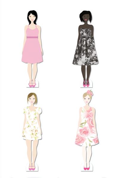 13. Saubere A4-Seite mit Paper Dolls Printable Templates Cut Outs und Randmarkierungen