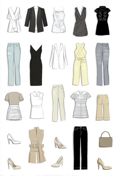 7. Capsule Wardrobe für Paper Dolls Clothing mit neutraler Basis und zwei Statement-Teilen