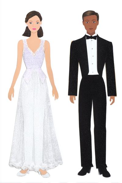 9. Anlass-Outfits für Paper Dolls Clothing mit Gala-Kleid und Smoking-Variante