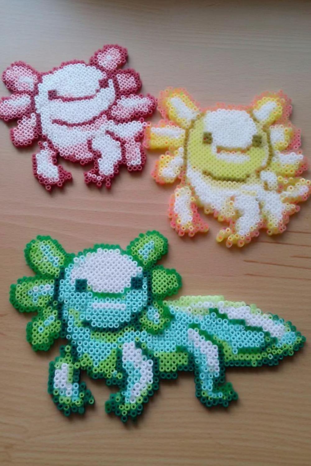 Minecraft Axolotl Bügelperlen