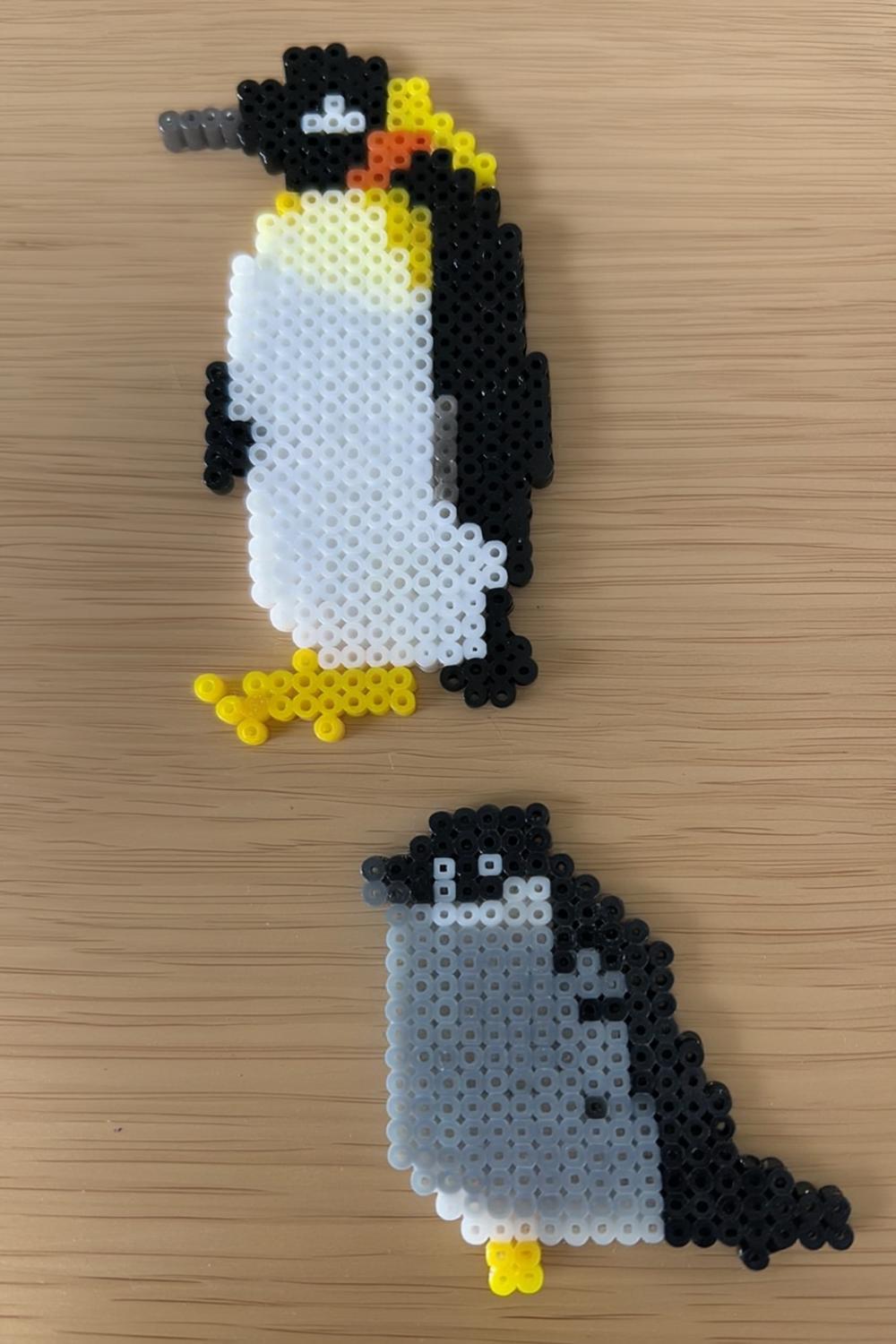 Pinguine aus Bügelperlen