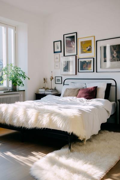 18. Passepartout-Set als Photo Wall Collage Bedroom Framed mit Luft und Kantenruhe