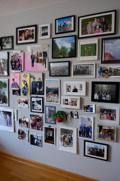 19. Metallrahmen in Messingoptik als Photo Wall Collage Bedroom Framed mit Glow