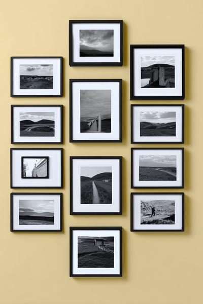 21. Farb-Storyboard als Photo Wall Collage Bedroom Inspiration mit drei Haupttönen