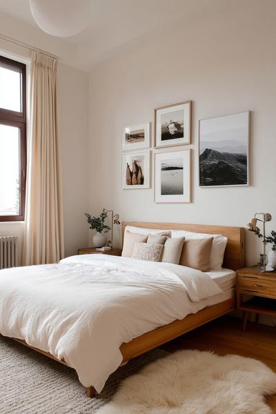 8. Eck-Komposition als Photo Wall Collage Bedroom Layout mit L-Form