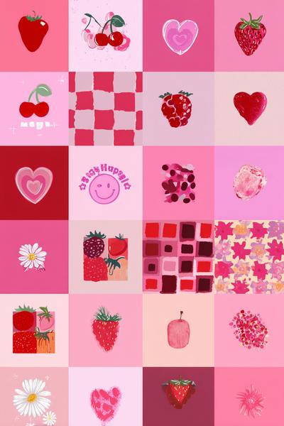 16. Neon-Pink Akzentrahmen mit Schwarzweiß-Fotos für for photo wall collage ideas aesthetic pink ideas