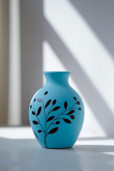 16. Einfarbige Silhouette als Pottery Painting Ideas Easy Vase mit mattem Kontrast