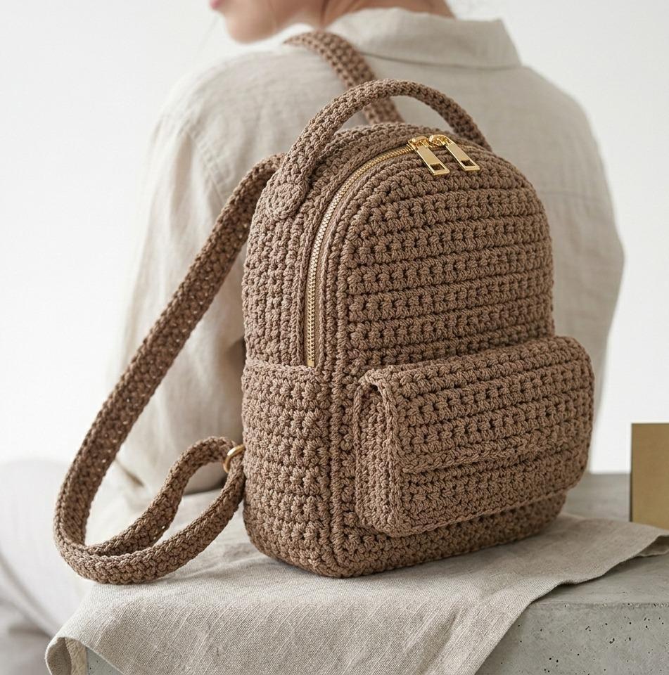 Gehäkelter Rucksack