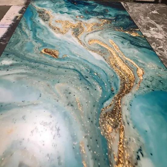 Resin Bild mit Marmor Effekt