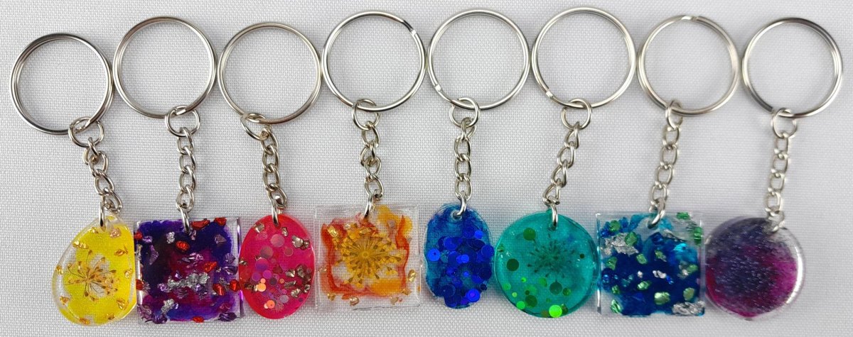Bunte Resin Schlüsselanhänger