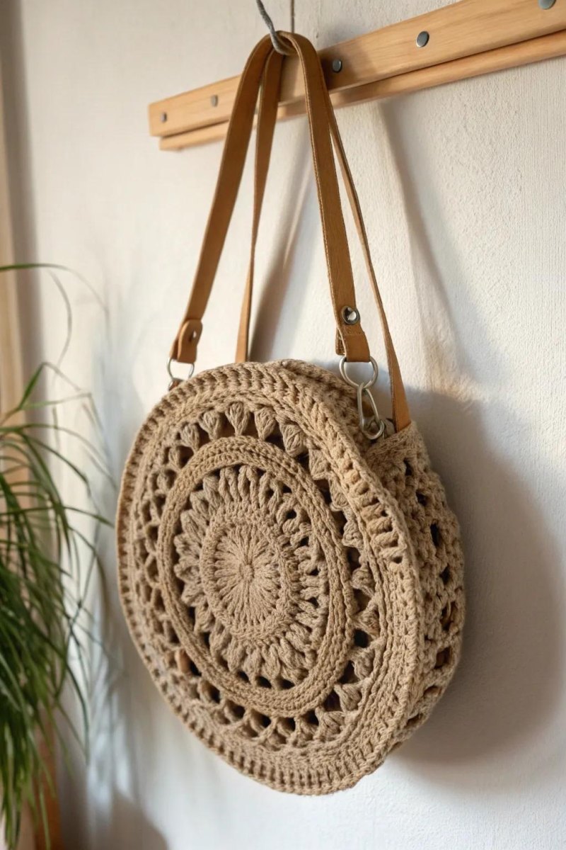 Runde Häkel Tasche