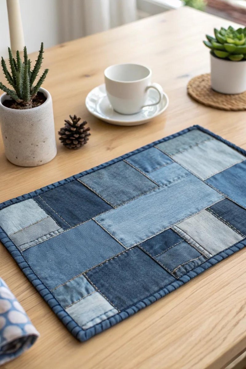 Tischsets aus recyceltem Denim