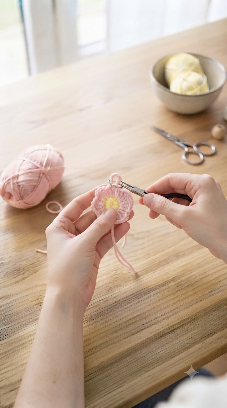 Diy - Blumen Schlüsselanhänger Häkeln Für Anfänger