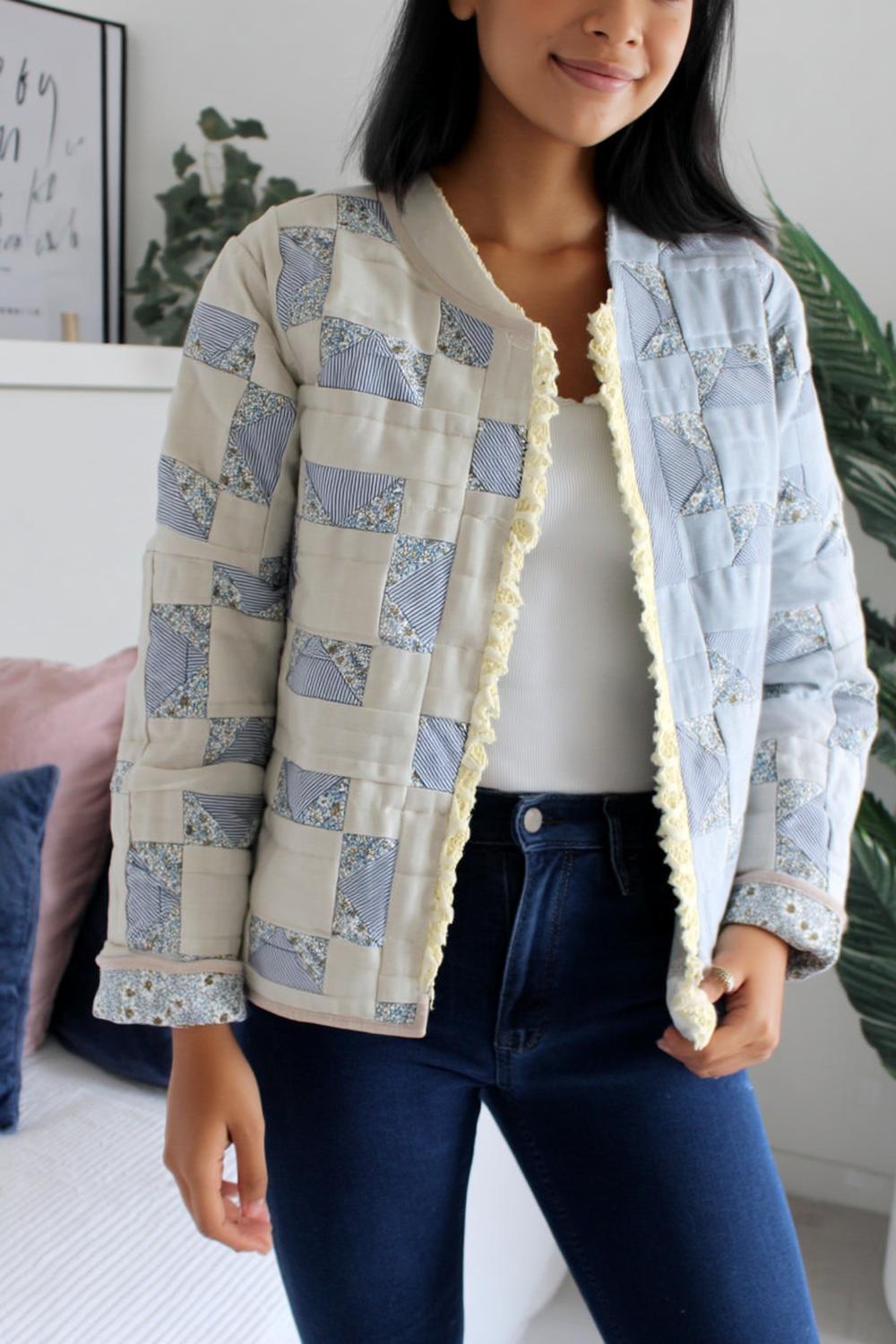 Gemütliche Patchwork-Jacke