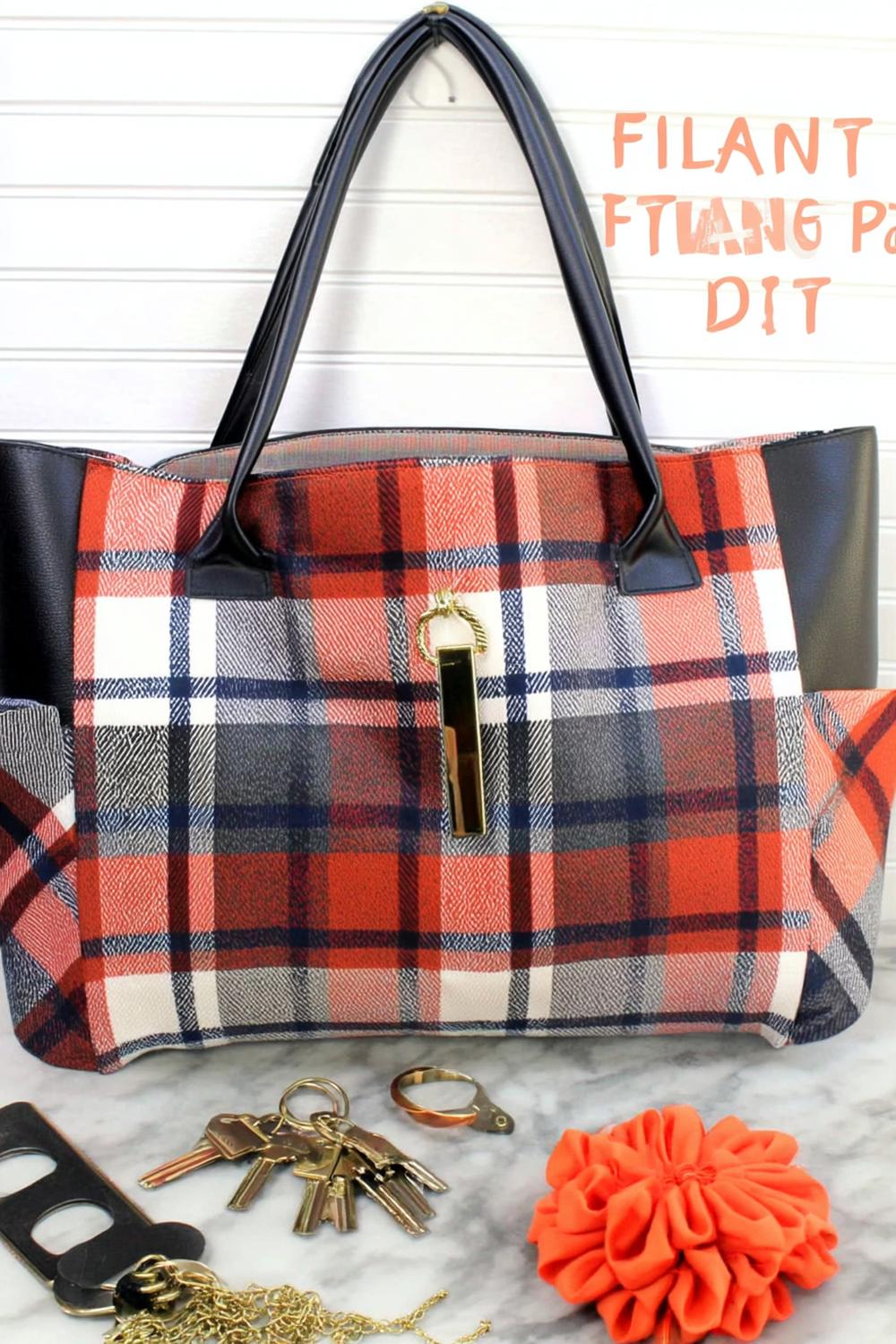 Stilvolle Karo-Handtasche