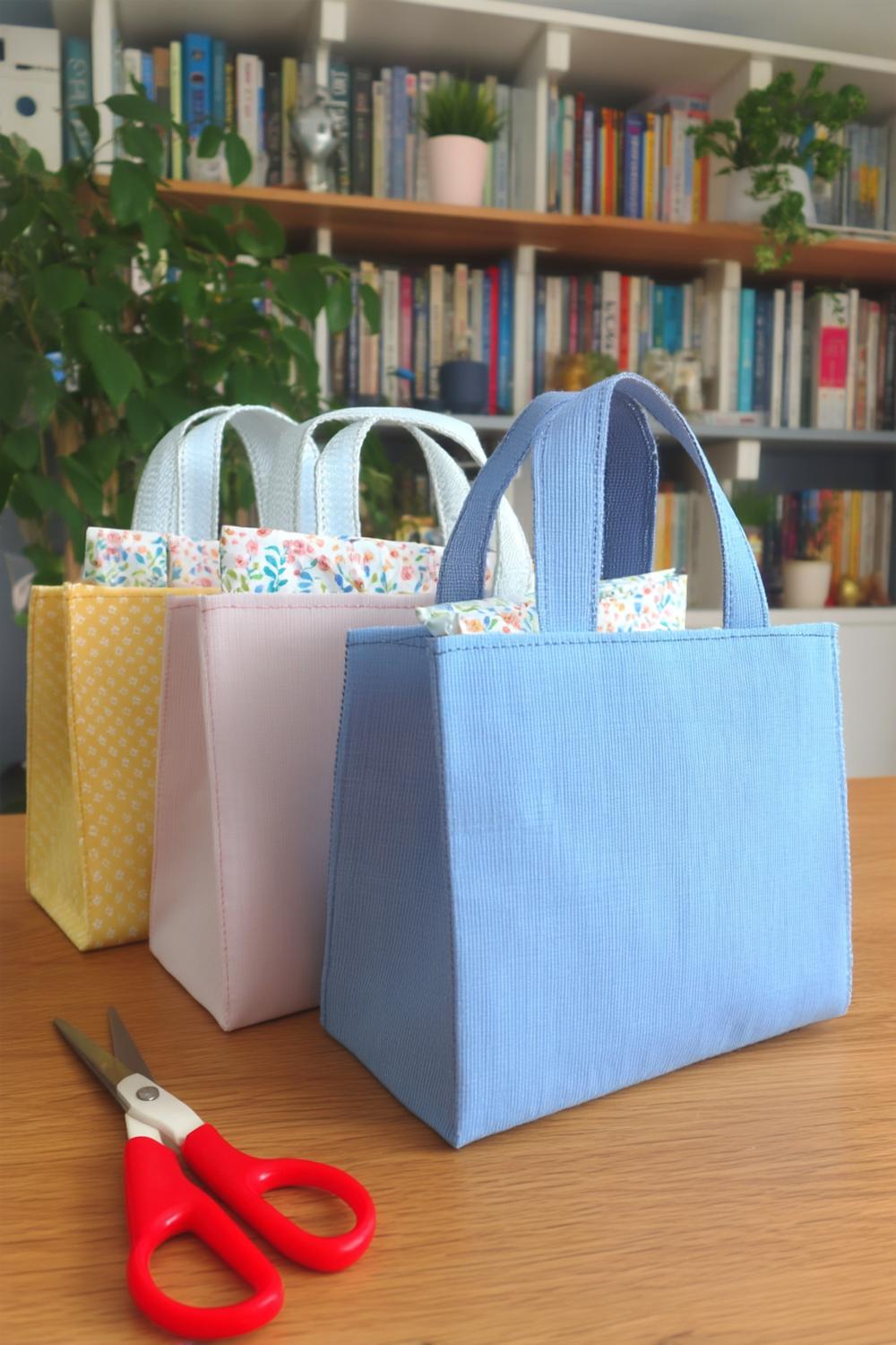 Bunte Stofftaschen Sammlung