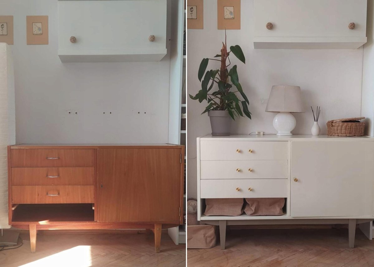 Sideboard Skandi Stil vorher nachher