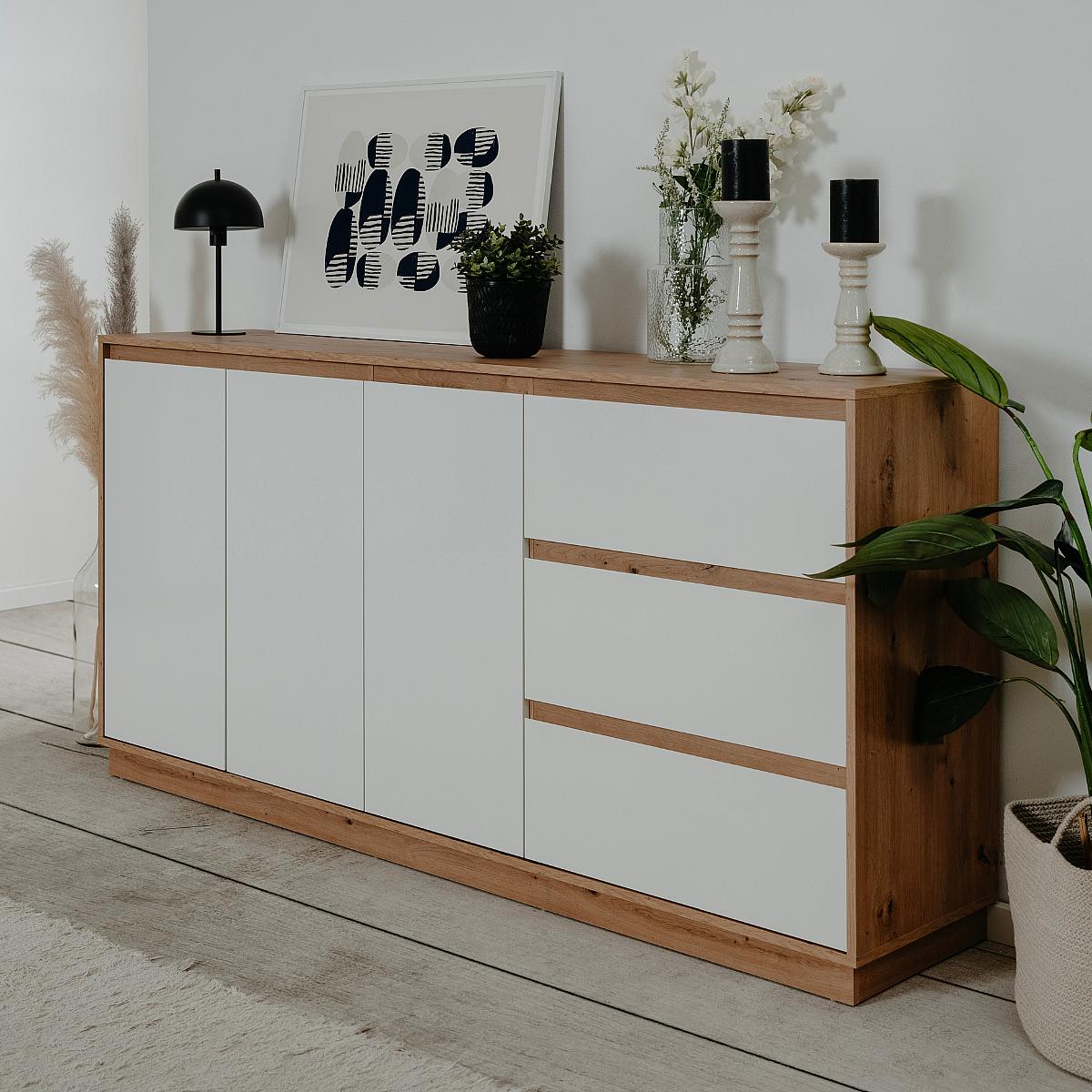 Sideboard mit Holzoptik und Lack