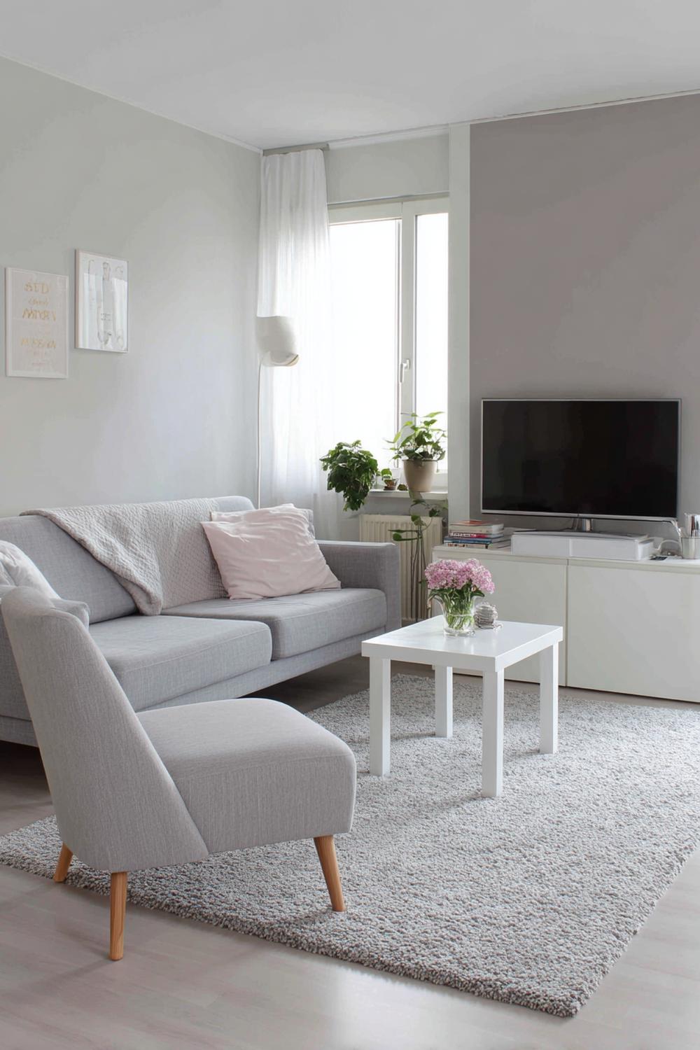 14. Wohnzimmer Farbkombinationen Skandi Stil in Taupe und Steinoptik