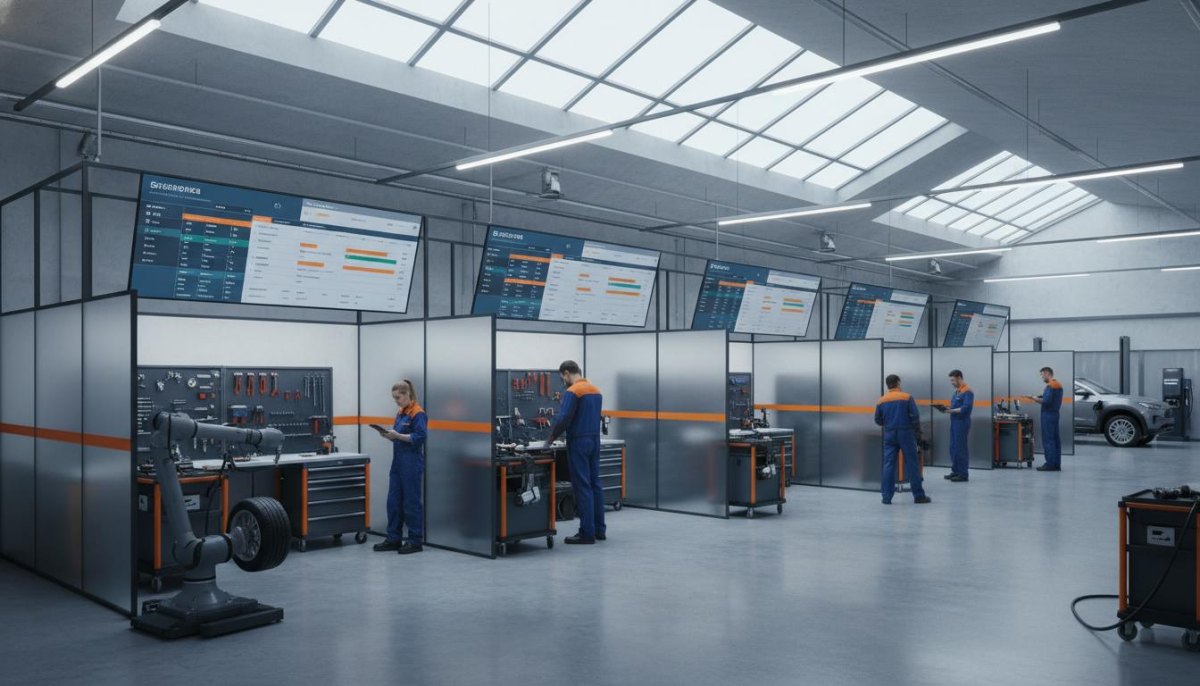 Moderne Smart Werkstatt Technik